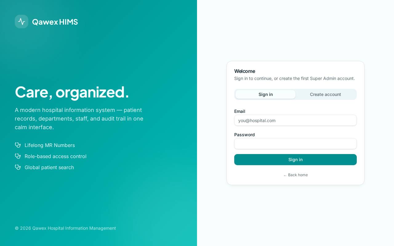 HIMS website homepage